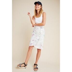 ANTHROPOLOGIE Kimmie Tie-Dye Wrap Tulip Skirt Size 2